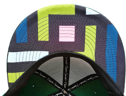 The Square Snapback - Green/Black - Capiche Caps Black