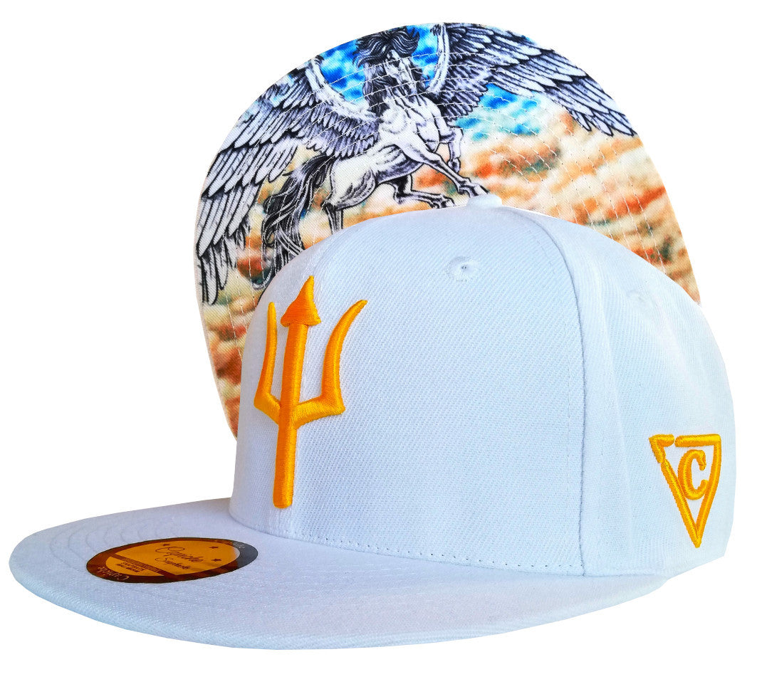 Pegasus Snapback - White - Capiche Caps Best Sellers