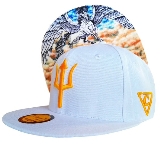 Capiche Pegasus Ancient Greek Mythology White snapback Cap (1).jpg