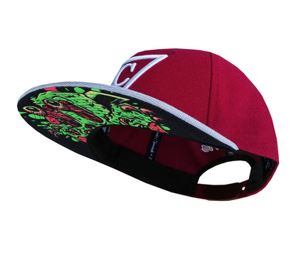 Slimeyes Snapback - Red/Grey - Capiche Caps Special