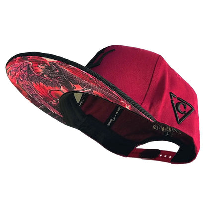 Griffin Snapback - Red/Black - Capiche Caps Black