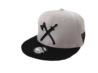 Knight Templar Snapback - Grey/Black - Capiche Caps Black