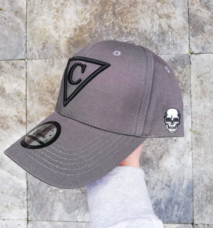 Dead Gang Curved Baseball Cap - Grey - Capiche Caps Curved Cap