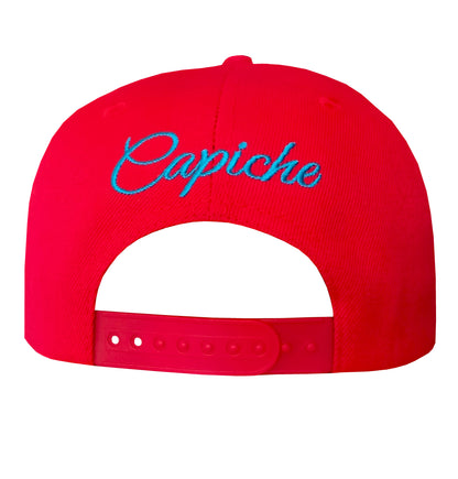 Dinner Time Snapback - Red/Black Metallic - Capiche Caps Black