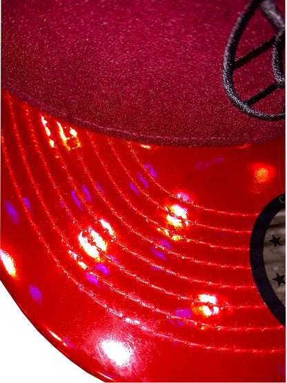 Ruby - Red Fleece/Red Holographic - Capiche Caps Holographic