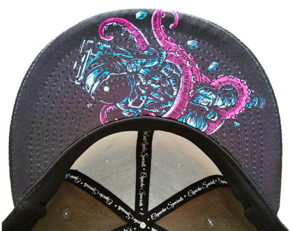 Tentacle Astronaut Snapback - Grey/Black - Capiche Caps Special