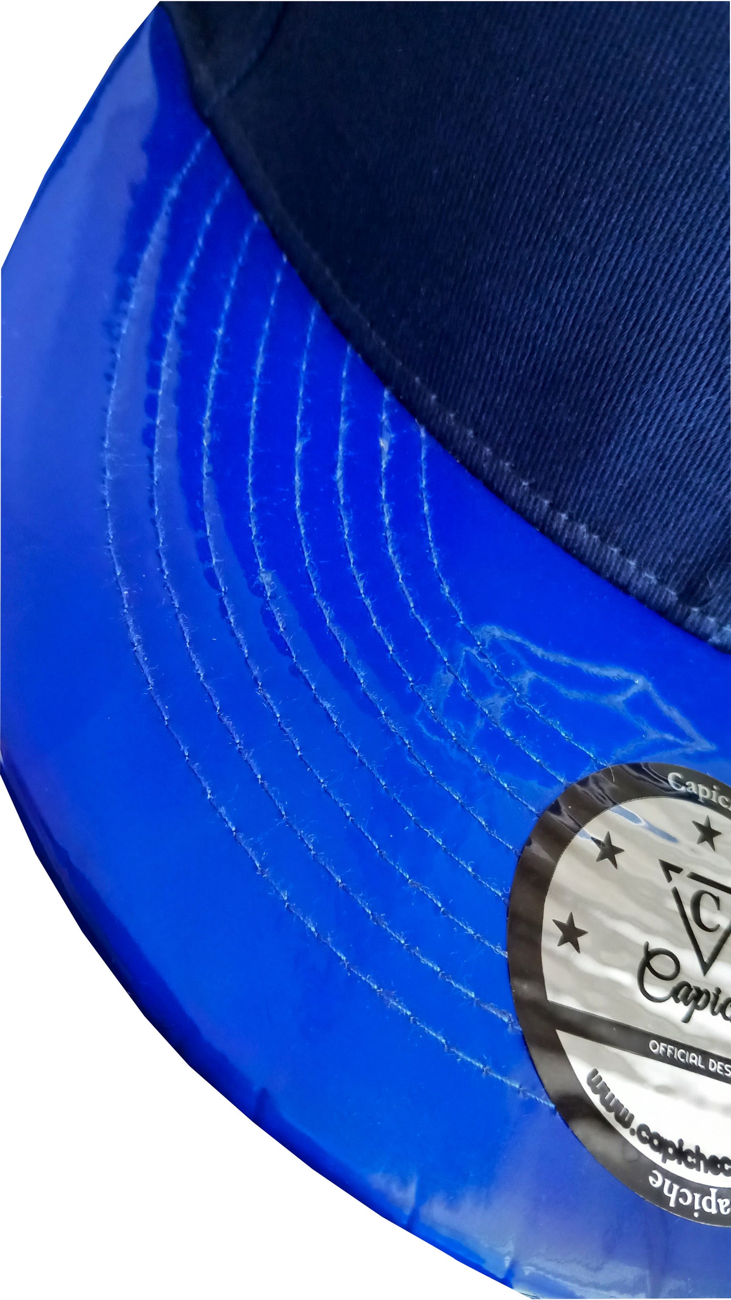 Sapphire Snapback - Blue Holographic Brim - Capiche Caps Holographic