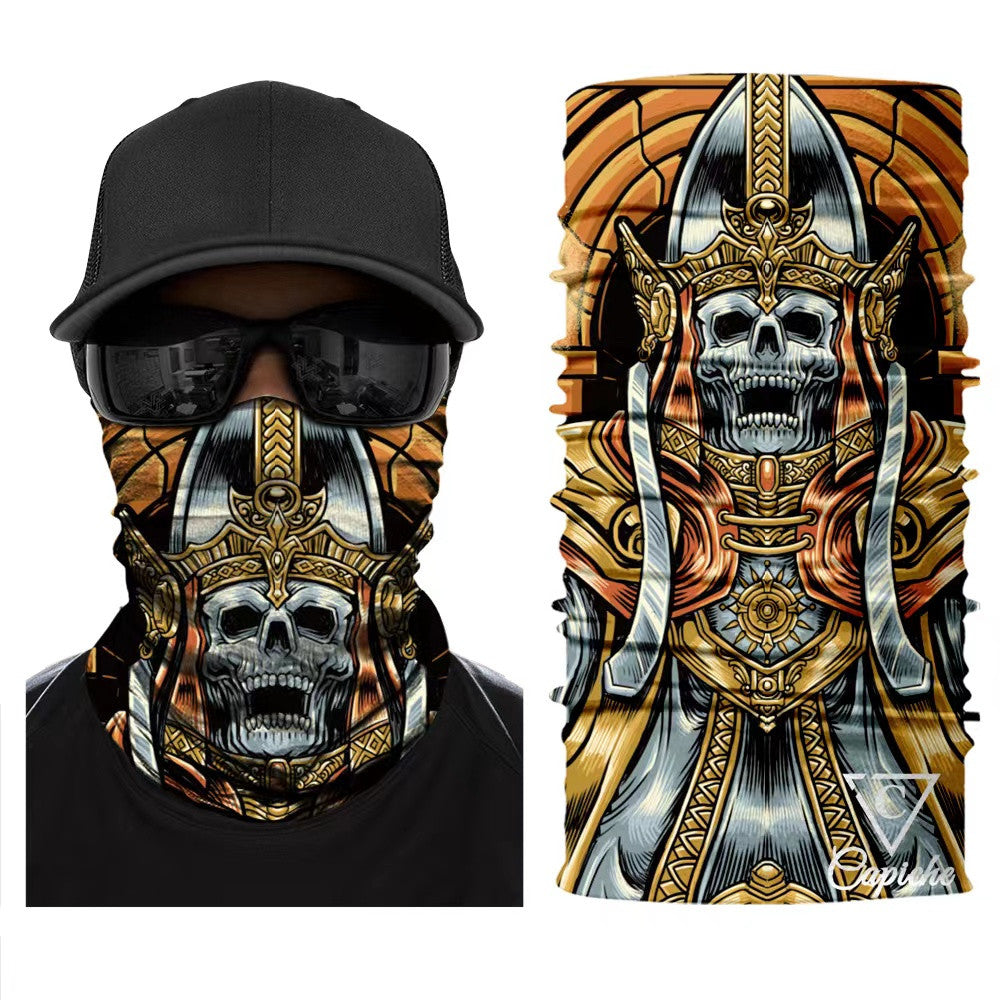 Cursed Priest Biker Mask - Light Brown - Capiche Caps Biker Mask