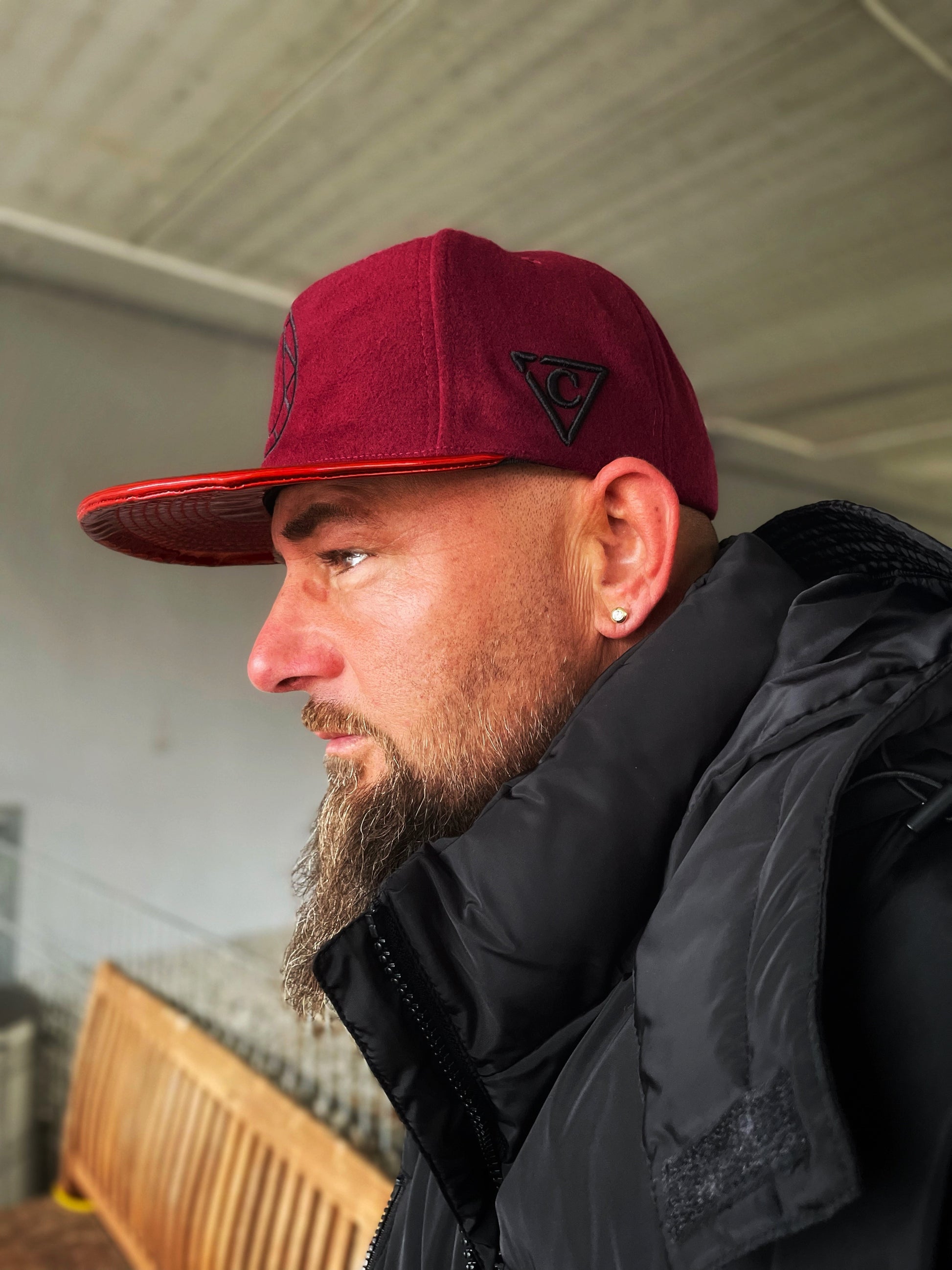 Ruby - Red Fleece/Red Holographic - Capiche Caps Holographic