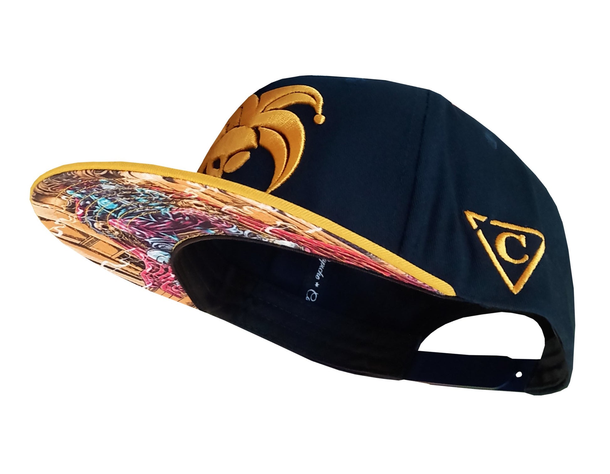 King Clown Snapback - Deep Blue/Yellow - Capiche Caps Clown