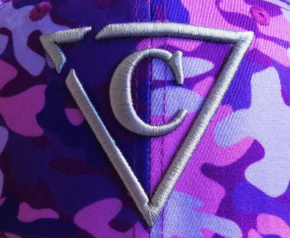 Purple Camo Snapback - Capiche Caps Purple