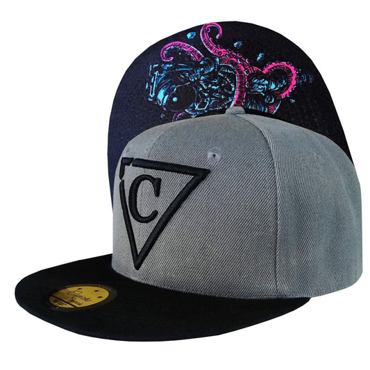 Tentacle Astronaut Snapback - Grey/Black - Capiche Caps Special