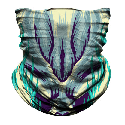 Purple Skull Biker Mask - Light Grey/Blue - Capiche Caps Biker Mask