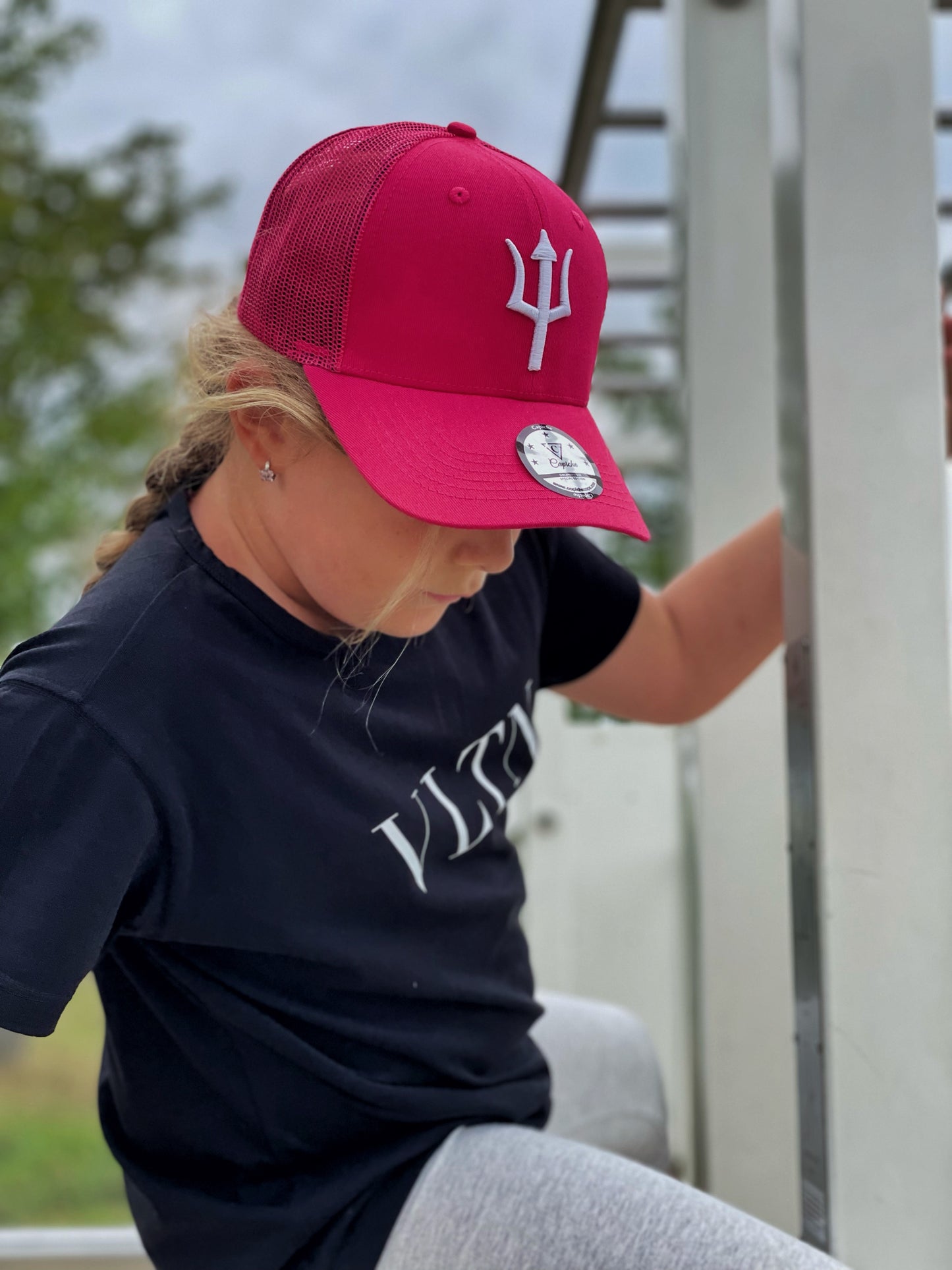 Hera Trucker Cap Child Size - Pink - Capiche Caps Children