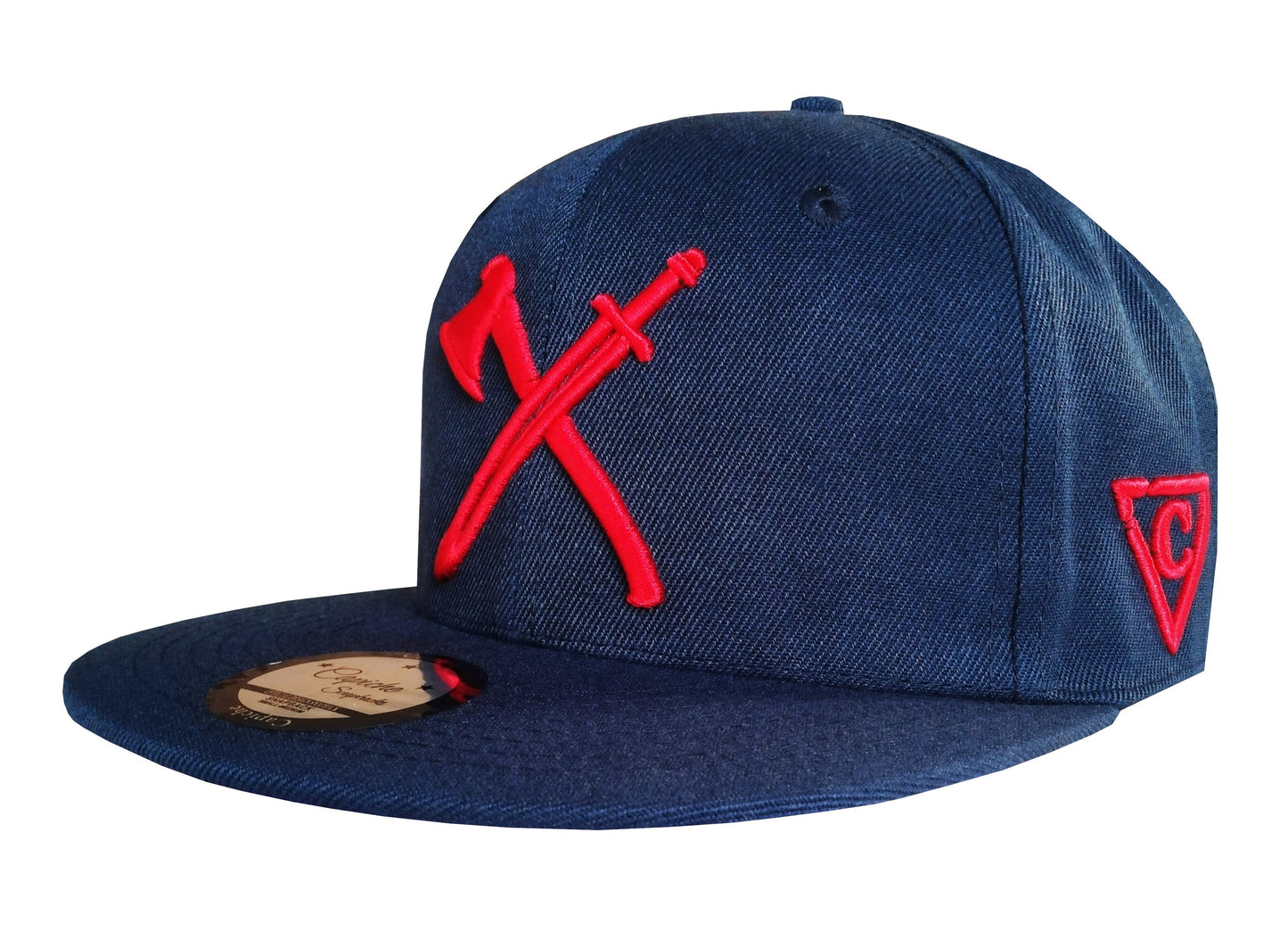 Athenian Hoplite Blue Red Snapback Cap (3).jpg