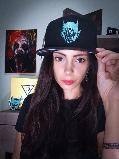 Anna Scary x Capiche Collab Snapback - Black/Mint - Capiche Caps Black