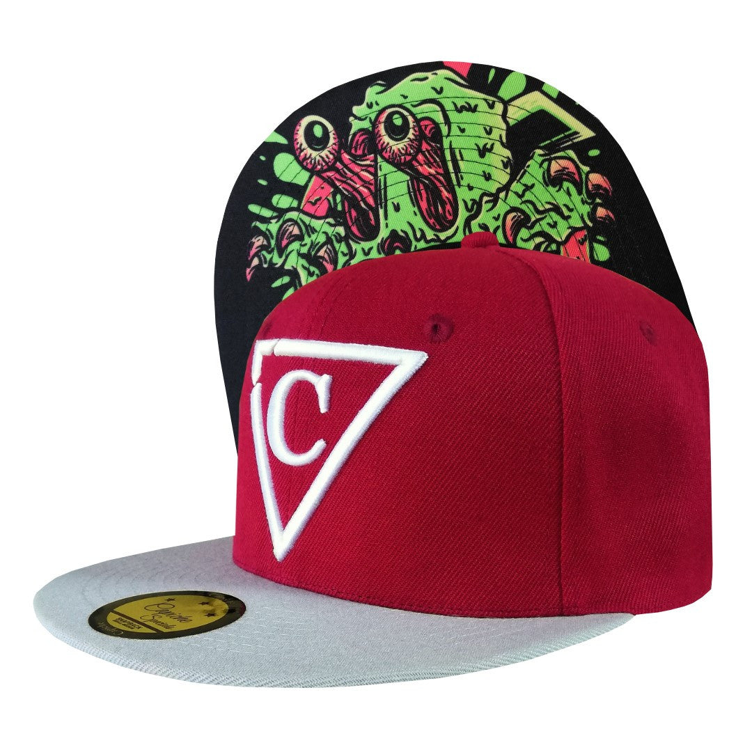 Slimeyes Snapback - Red/Grey - Capiche Caps Special