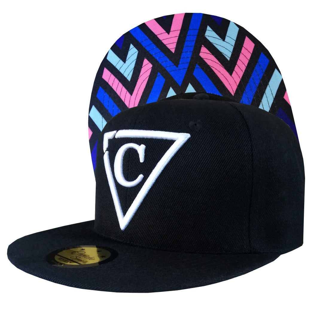 Zig-Zig Snapback - Black - Capiche Caps Snapback