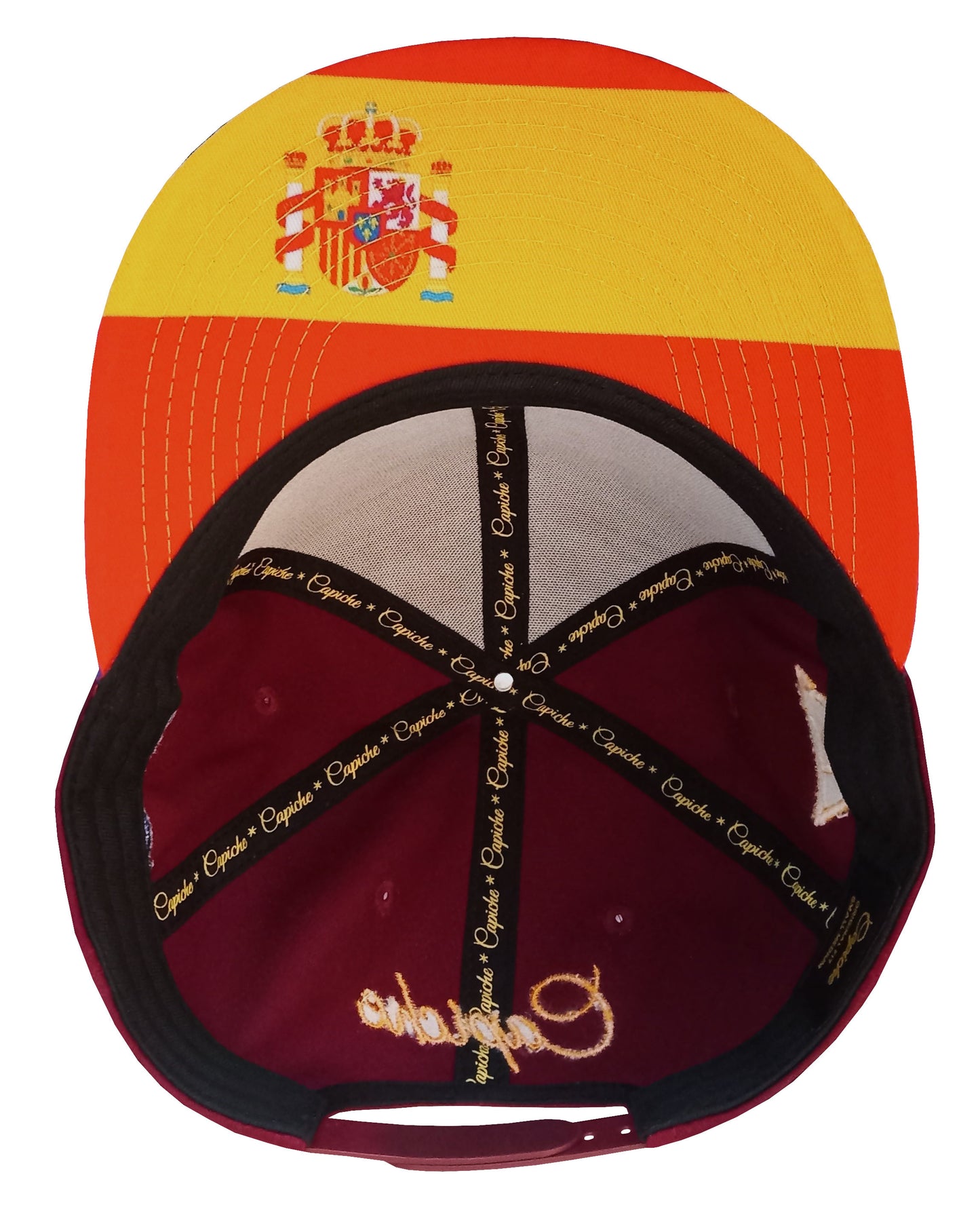 European Championship Spain Dark Red Snapback Baseball Cap Blue Brim (8).jpg