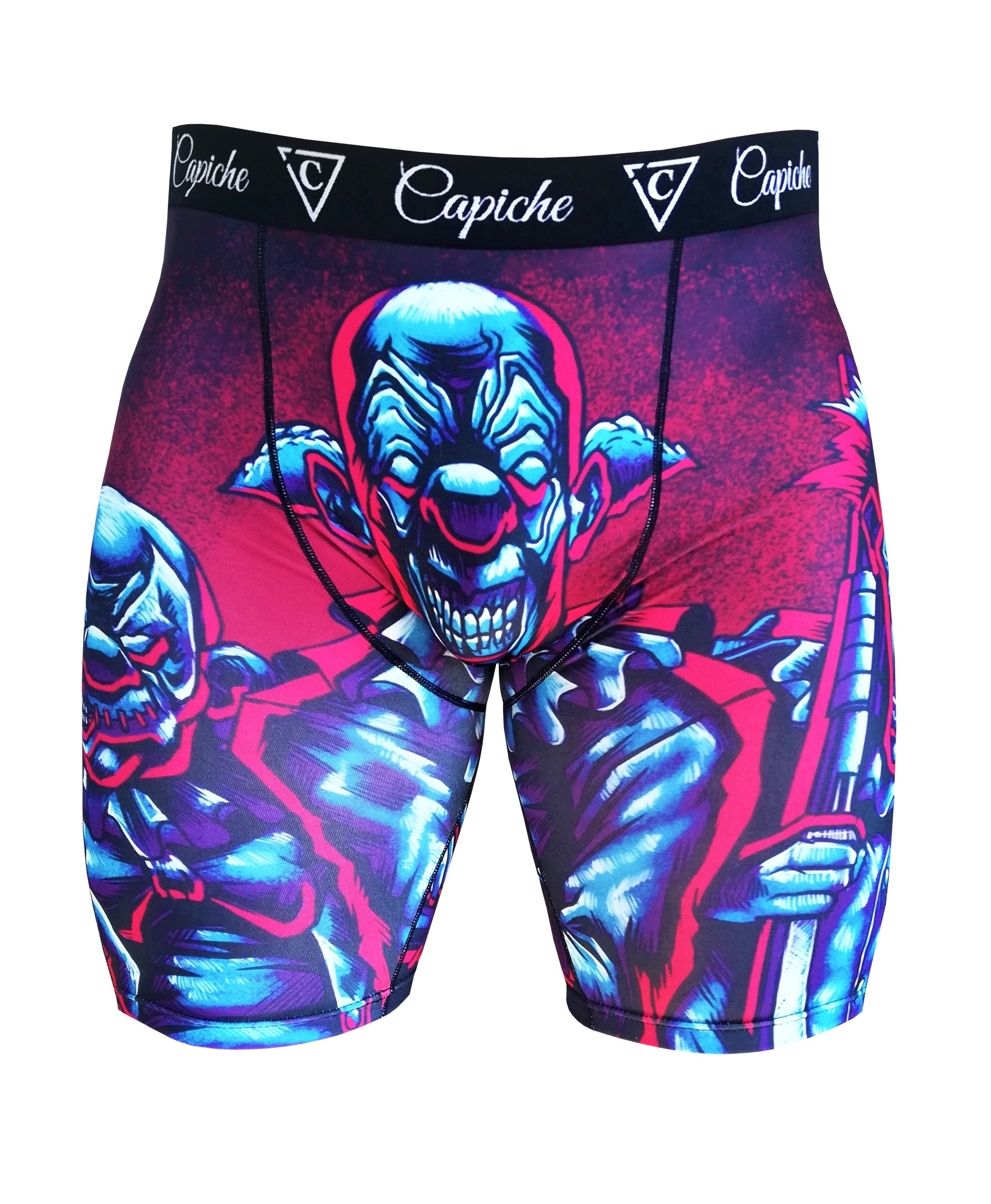 Clown Gang Long Mens Underwear - Blue/Red - Capiche Caps Underwear XL