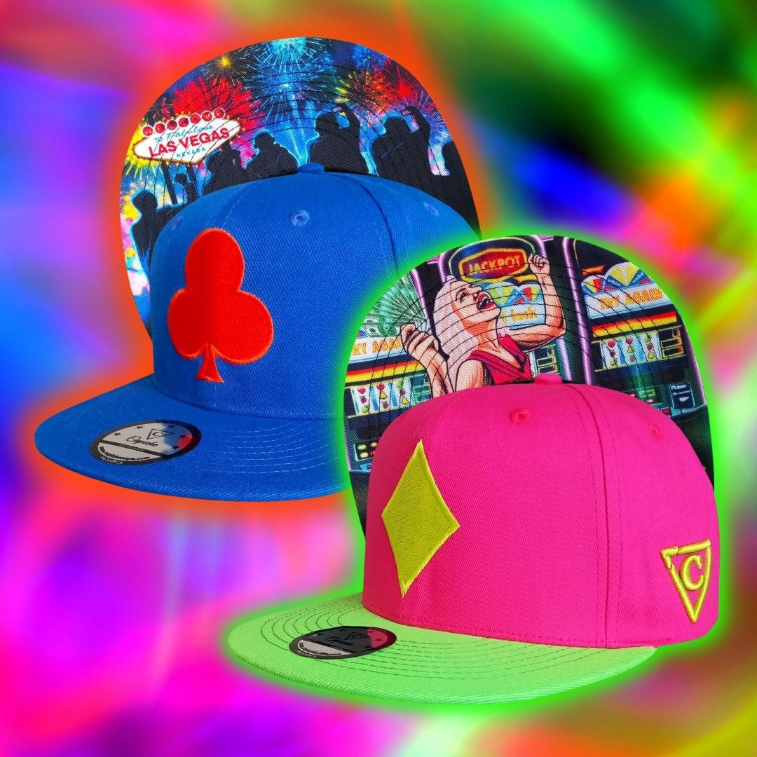 Jackpot Snapback - Neon Green/Neon Pink - Capiche Caps Casino