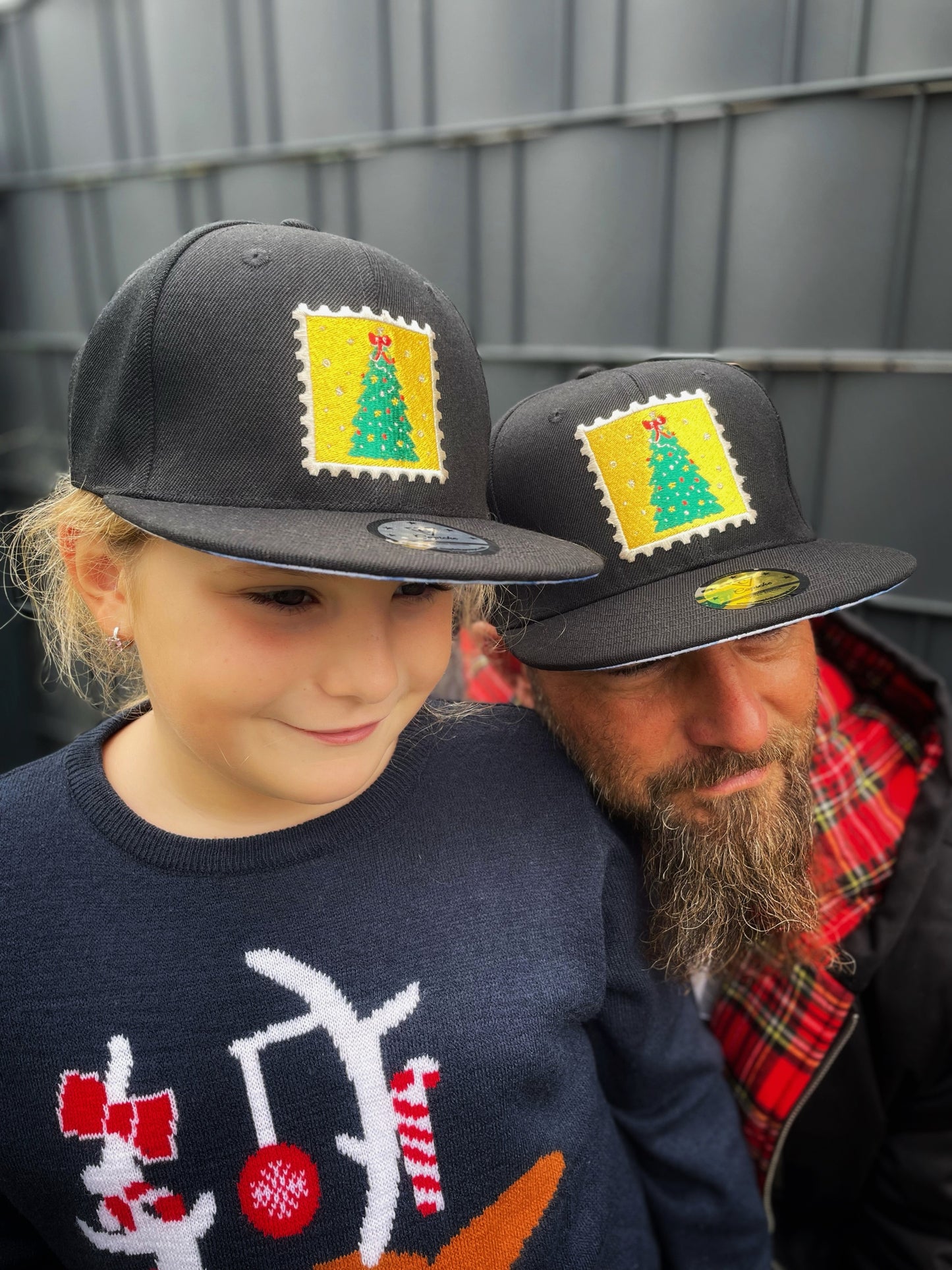 DAD&CHILD Set Christmas Creature - Black - Capiche Caps Black