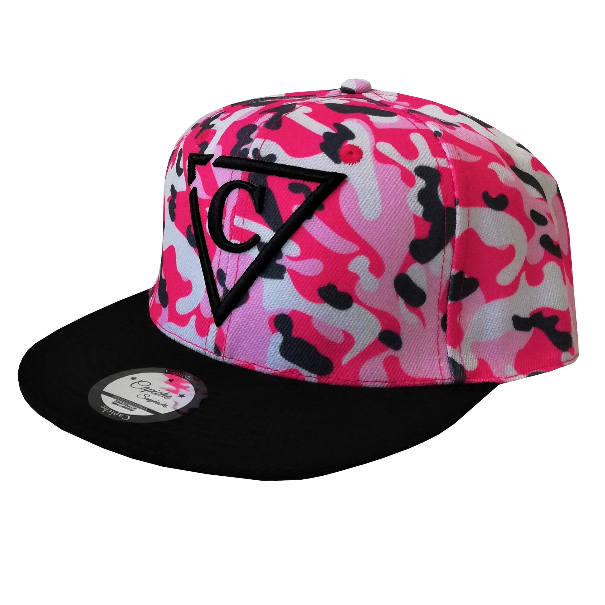 Capiche Pink Camo Snapback Cap (3).jpg