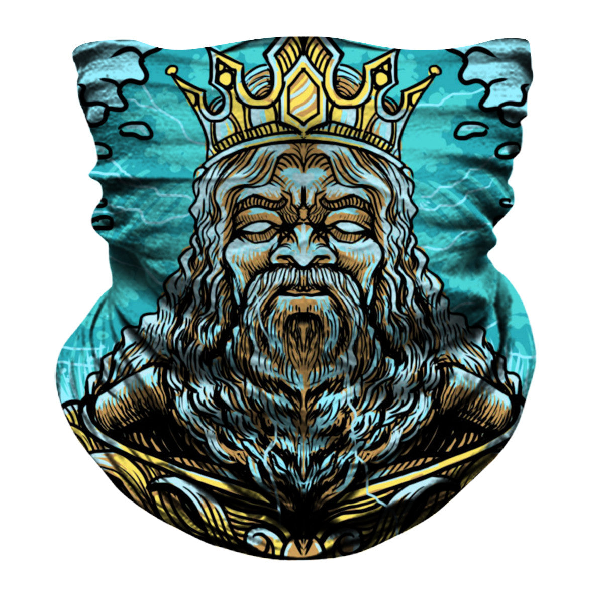 Poseidon Biker Mask - Blue - Capiche Caps Biker Mask