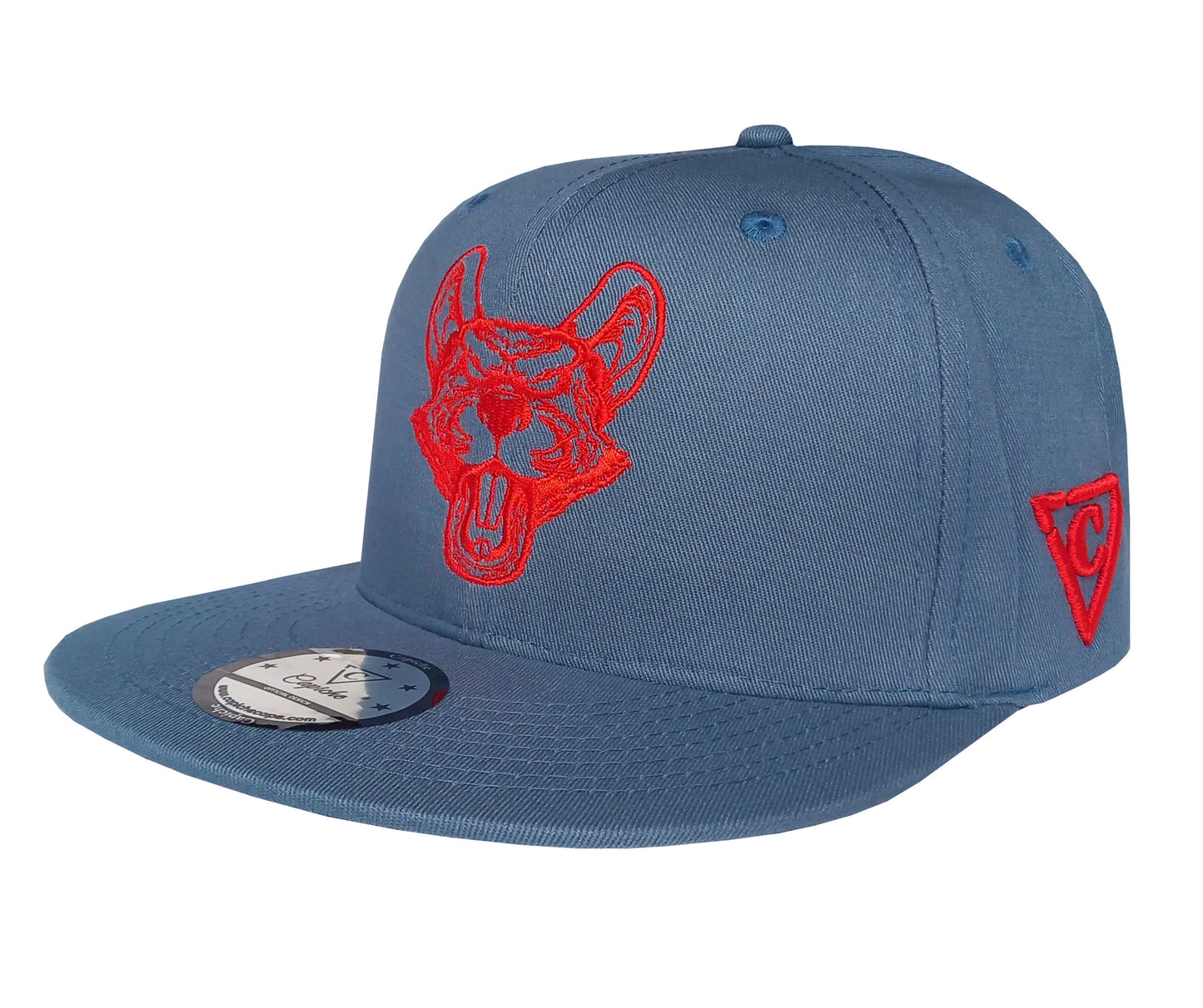 Rats Snapback - Grey/Red - Capiche Caps Snapback