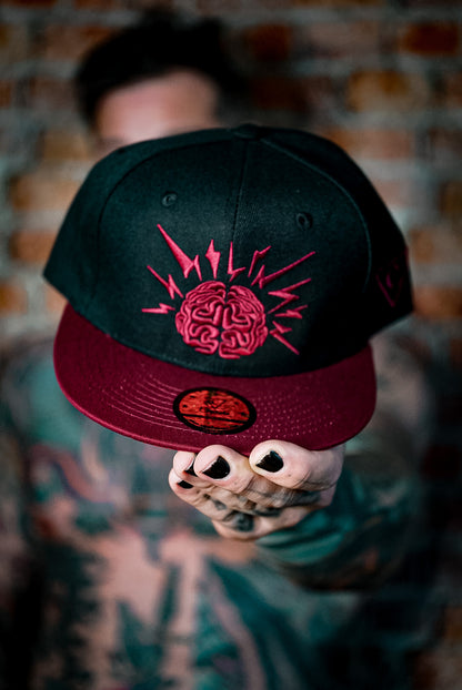 Masterminds Snapback - Black/Dark Red - Capiche Caps Mastermind