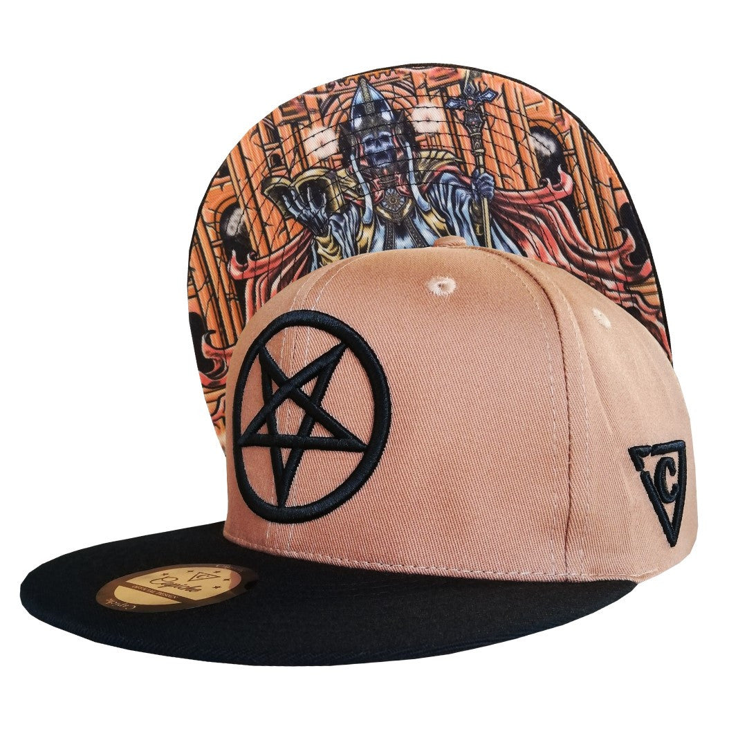 Cursed Priest Snapback - Light Brown - Capiche Caps Snapback