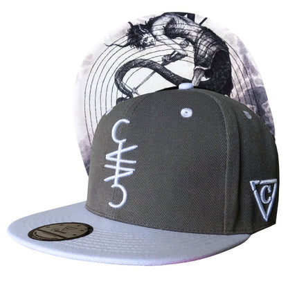 SATTA x Capiche Collab Snapback - Grey/White - Capiche Caps Limited Edition