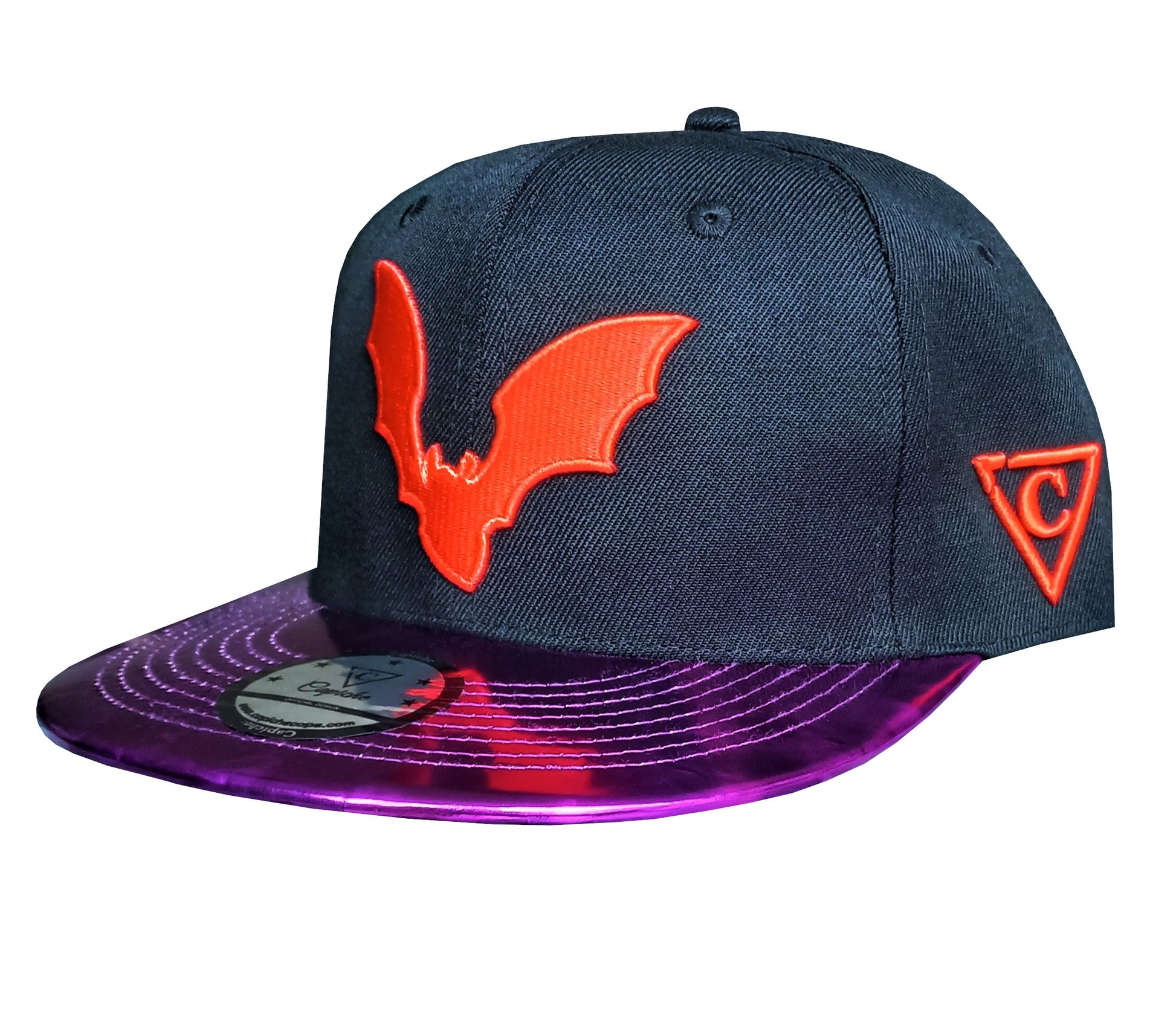 Vampire Snapback - Black/Purple Metallic - Capiche Caps Purple