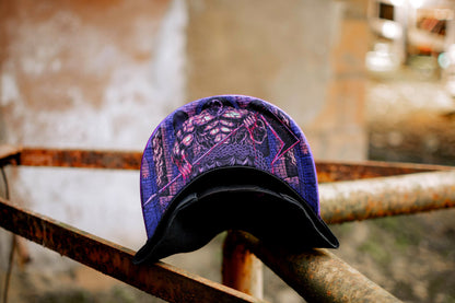 The Executioner Snapback - Black/Purple Holographic - Capiche Caps Purple