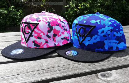 Blue Camo Snapback - Capiche Caps Black