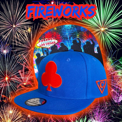 Fireworks Snapback - Blue - Capiche Caps Casino