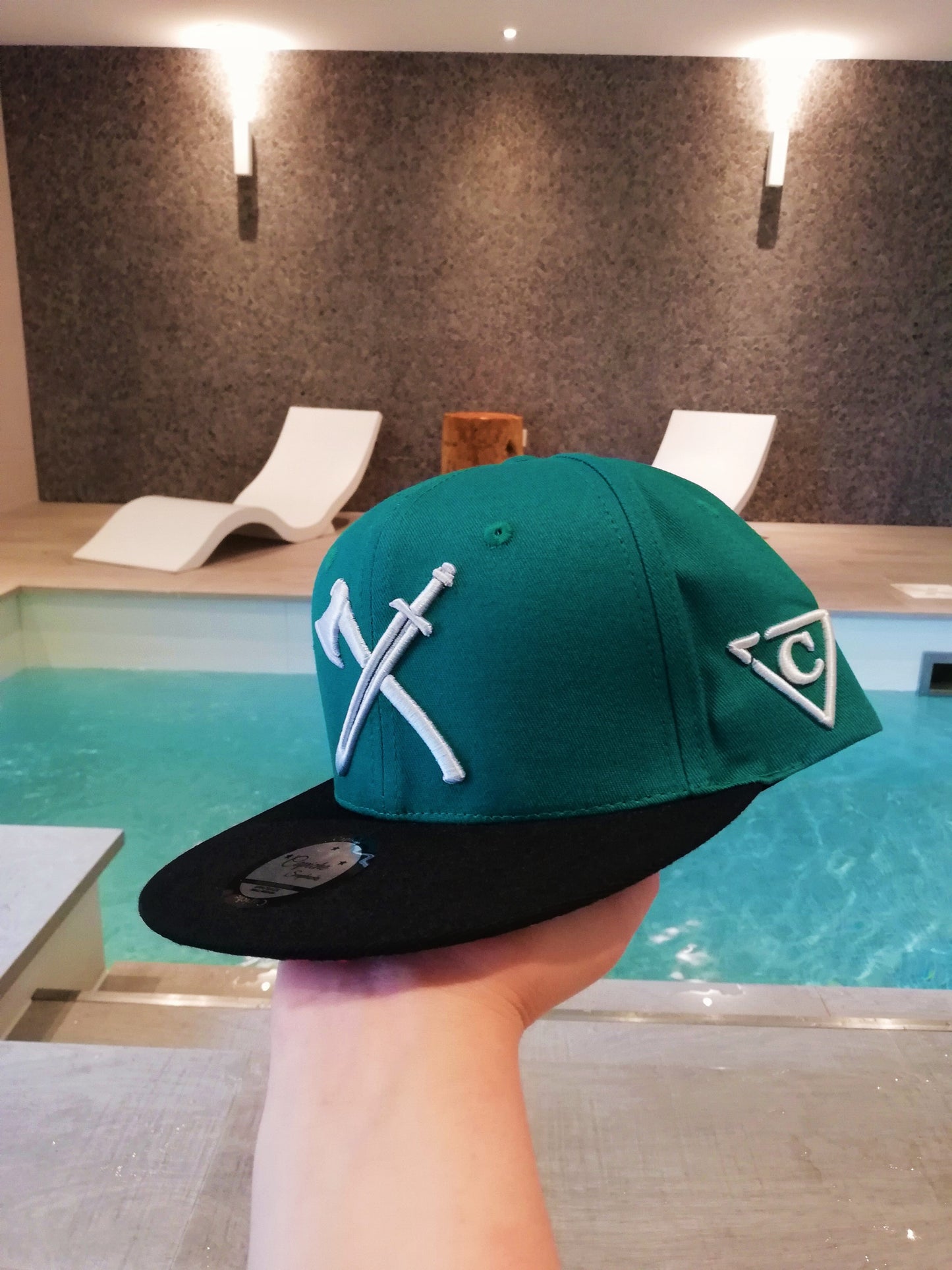 Viking 2 Snapback - Green/Black - Capiche Caps Black