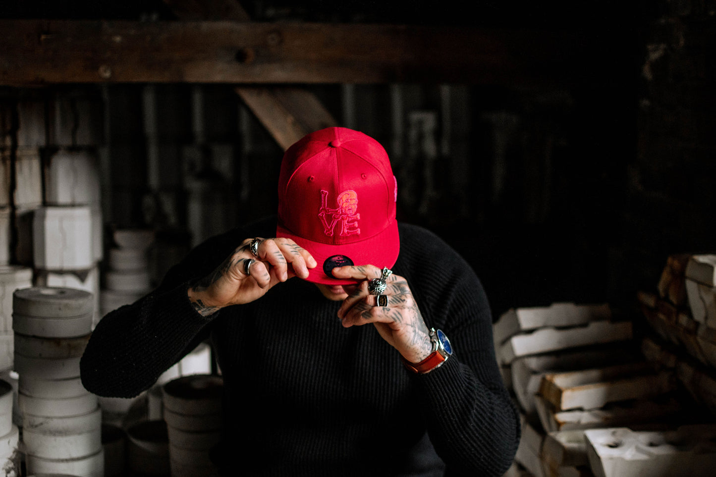 Valentine Snapback - Burgundy Red - Capiche Caps Limited Edition