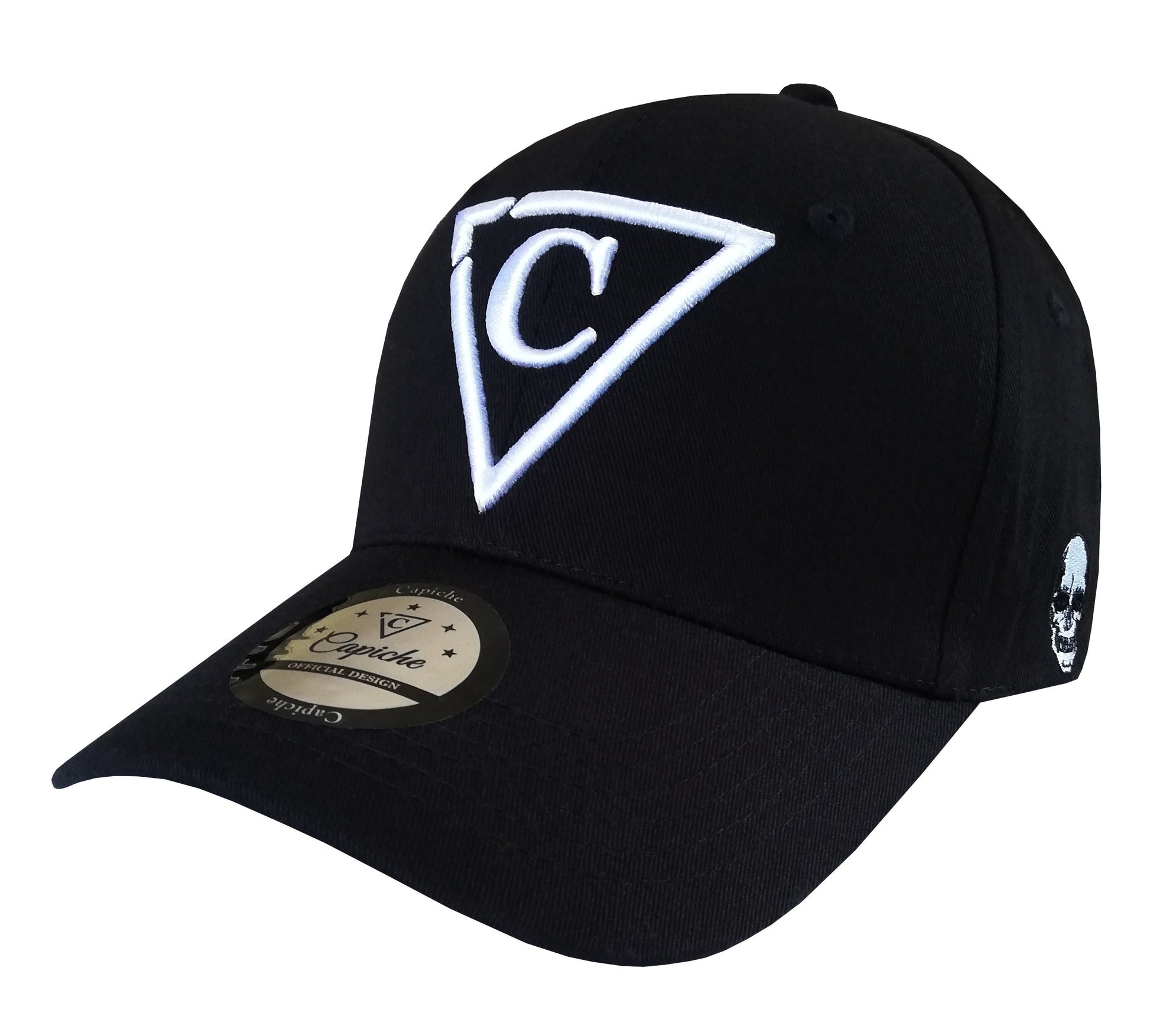 Dead Chief Curved Baseball Cap - Black - Capiche Caps Curved Cap