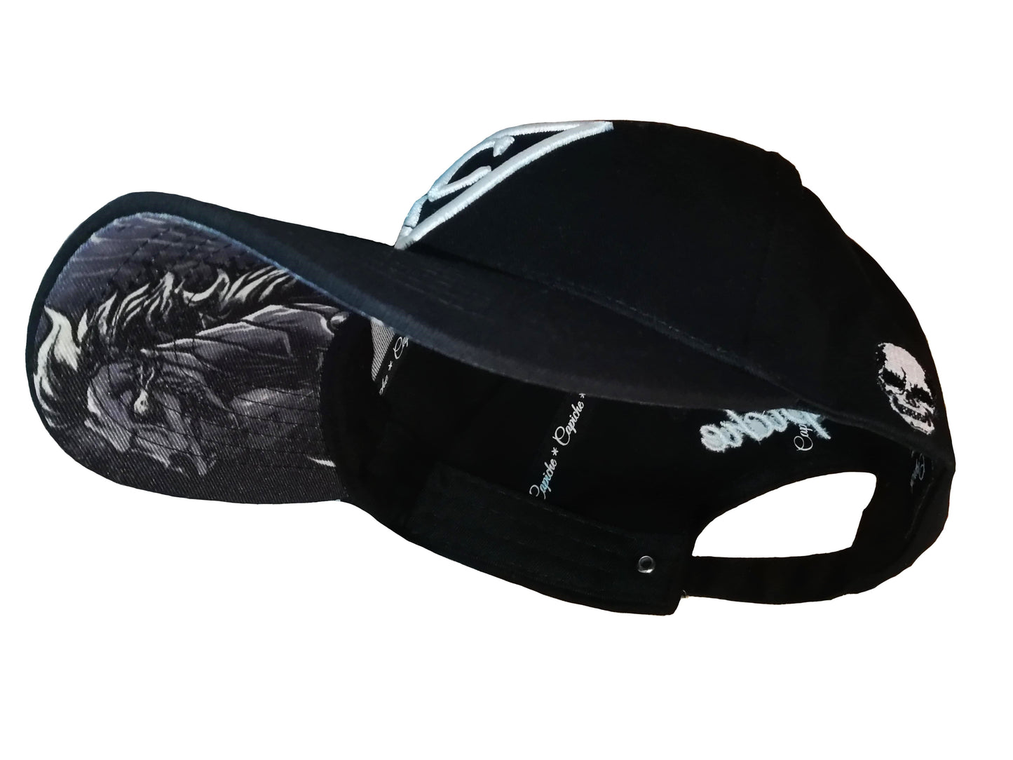 Immortal Horse Curved Baseball Cap - Black - Capiche Caps Black