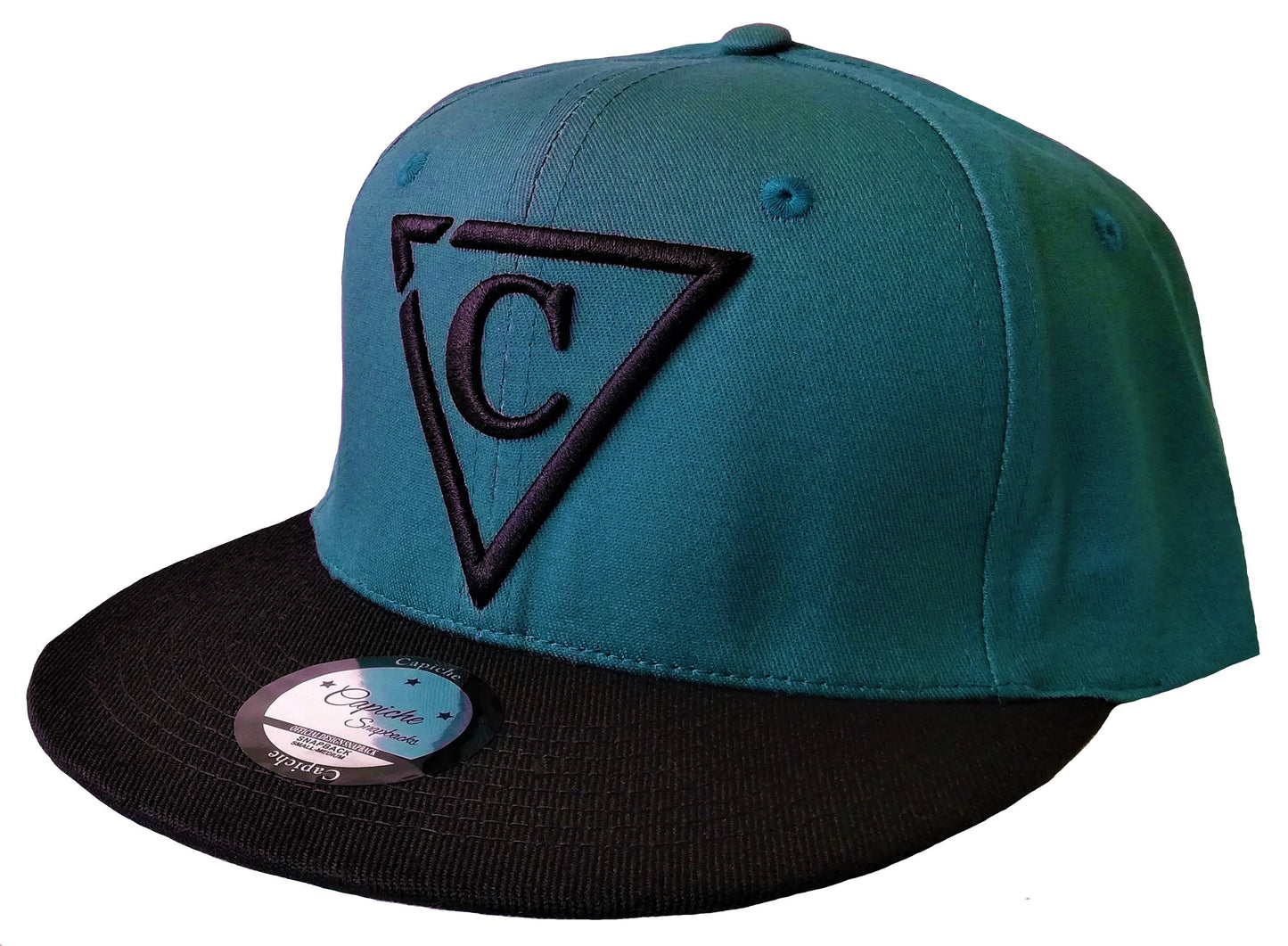 The Diamond Snapback - Teal/Black - Capiche Caps Black