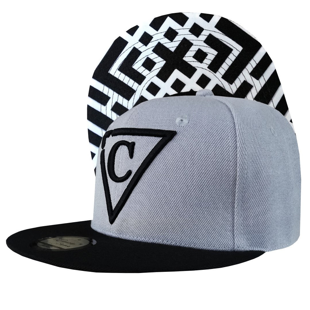 The X Snapback - Grey/Black - Capiche Caps Black