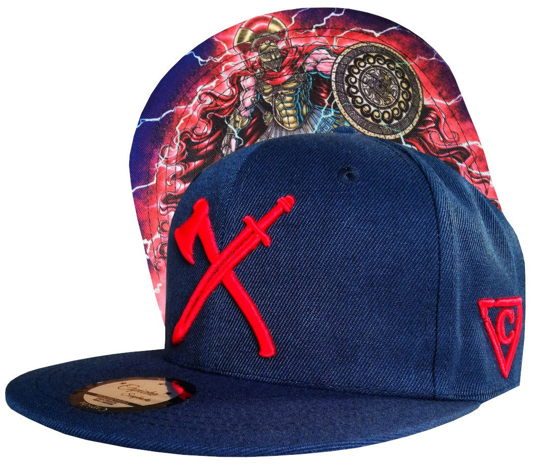 Athenian Hoplite Snapback - Dark Blue - Capiche Caps Snapback