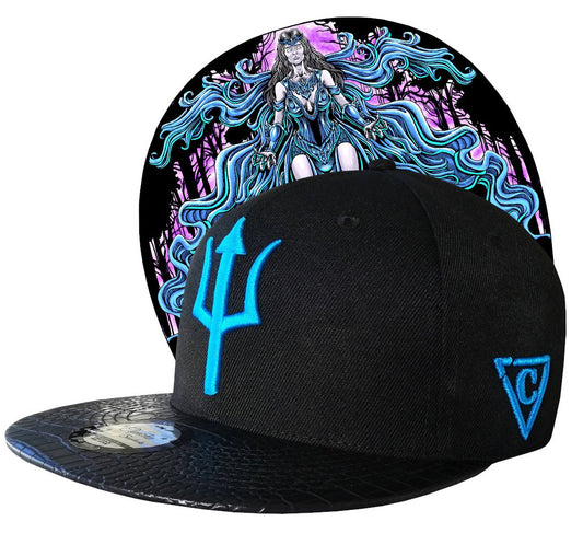 Capiche Nyx ancient Greek Snapback Cap Black Blue (1).jpg