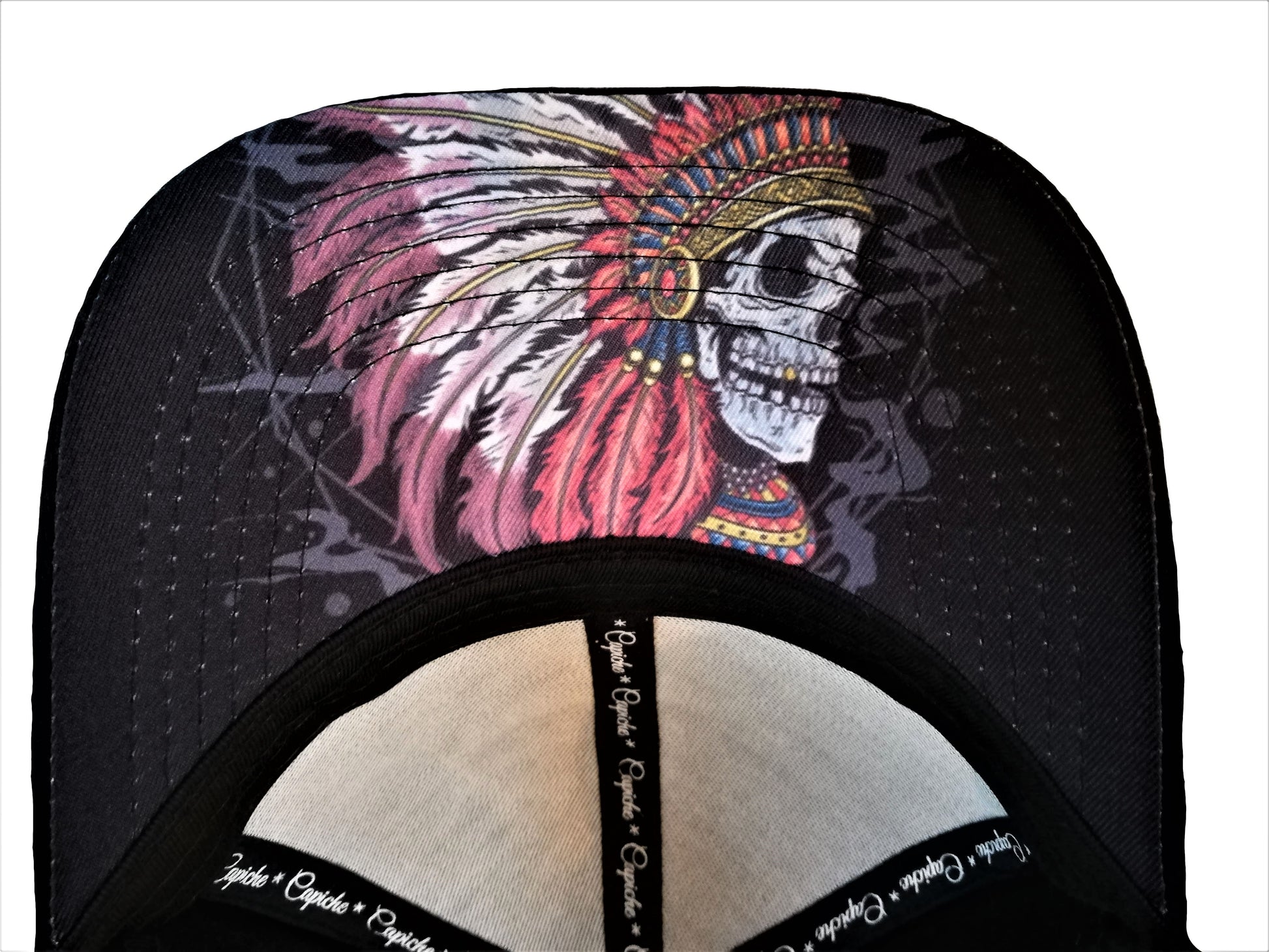 Dead Chief Curved Baseball Cap - Black - Capiche Caps Curved Cap