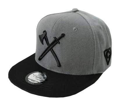 Capiche Vikign Warrior Snapback Cap Grey Black (4).jpg