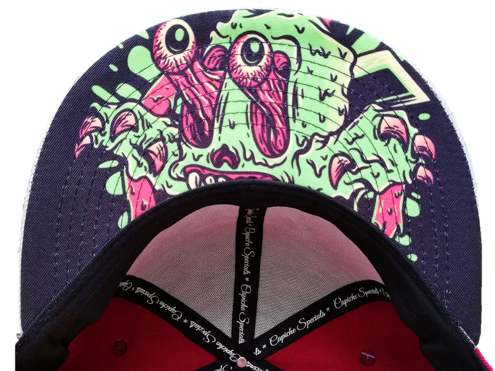 Slimeyes Snapback - Red/Grey - Capiche Caps Special