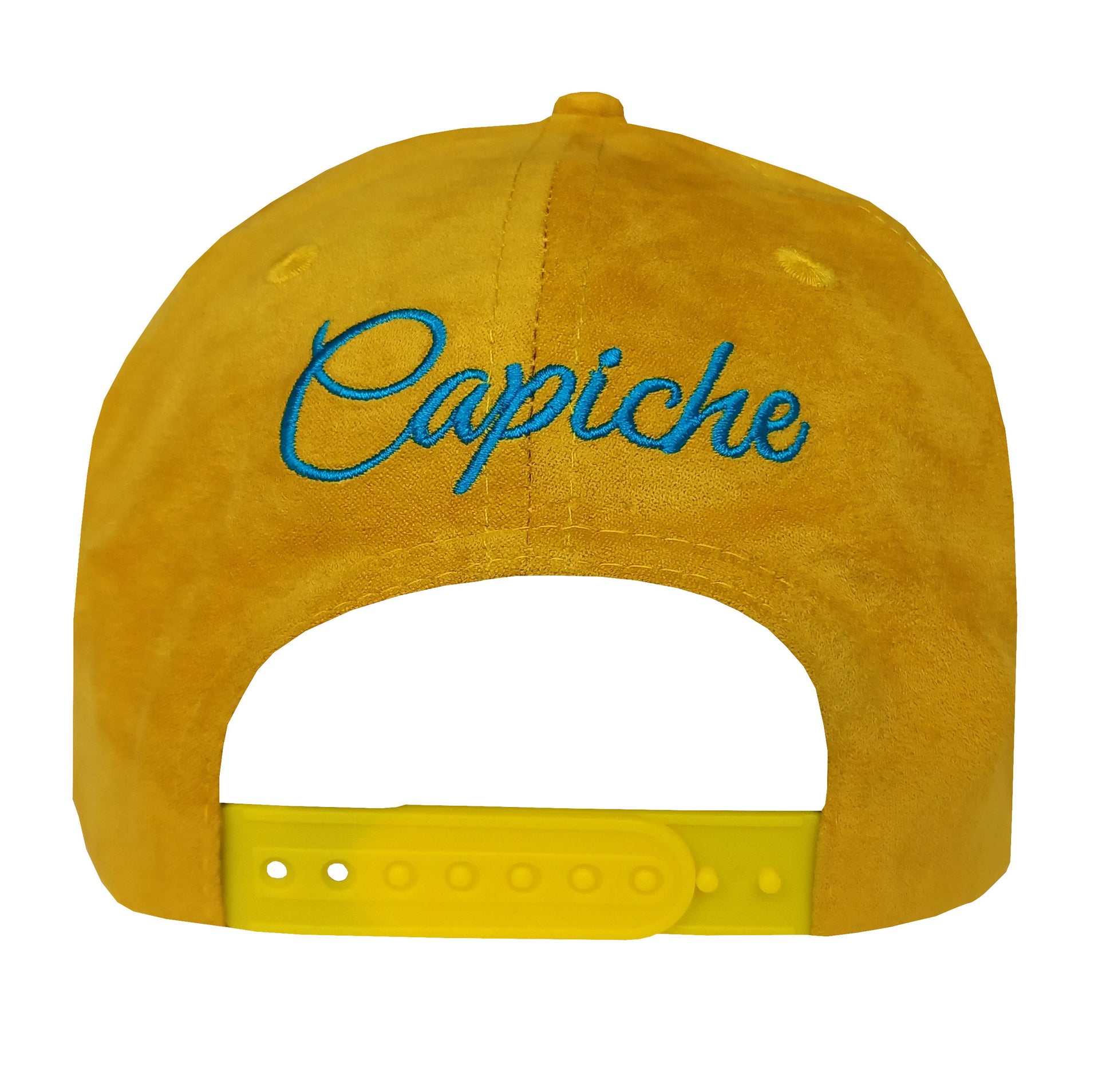 Fighting Lions Snapback - Yellow Suede - Capiche Caps Suede