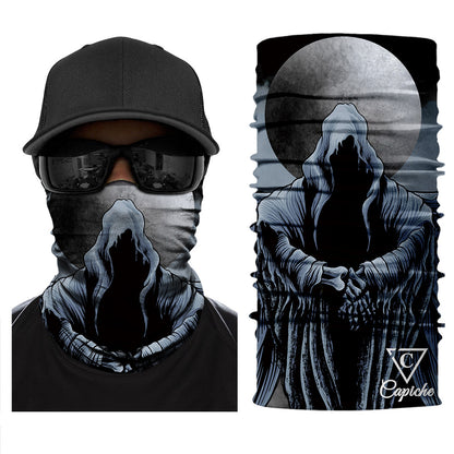 Grim Biker Mask - Grey/Black - Capiche Caps Black