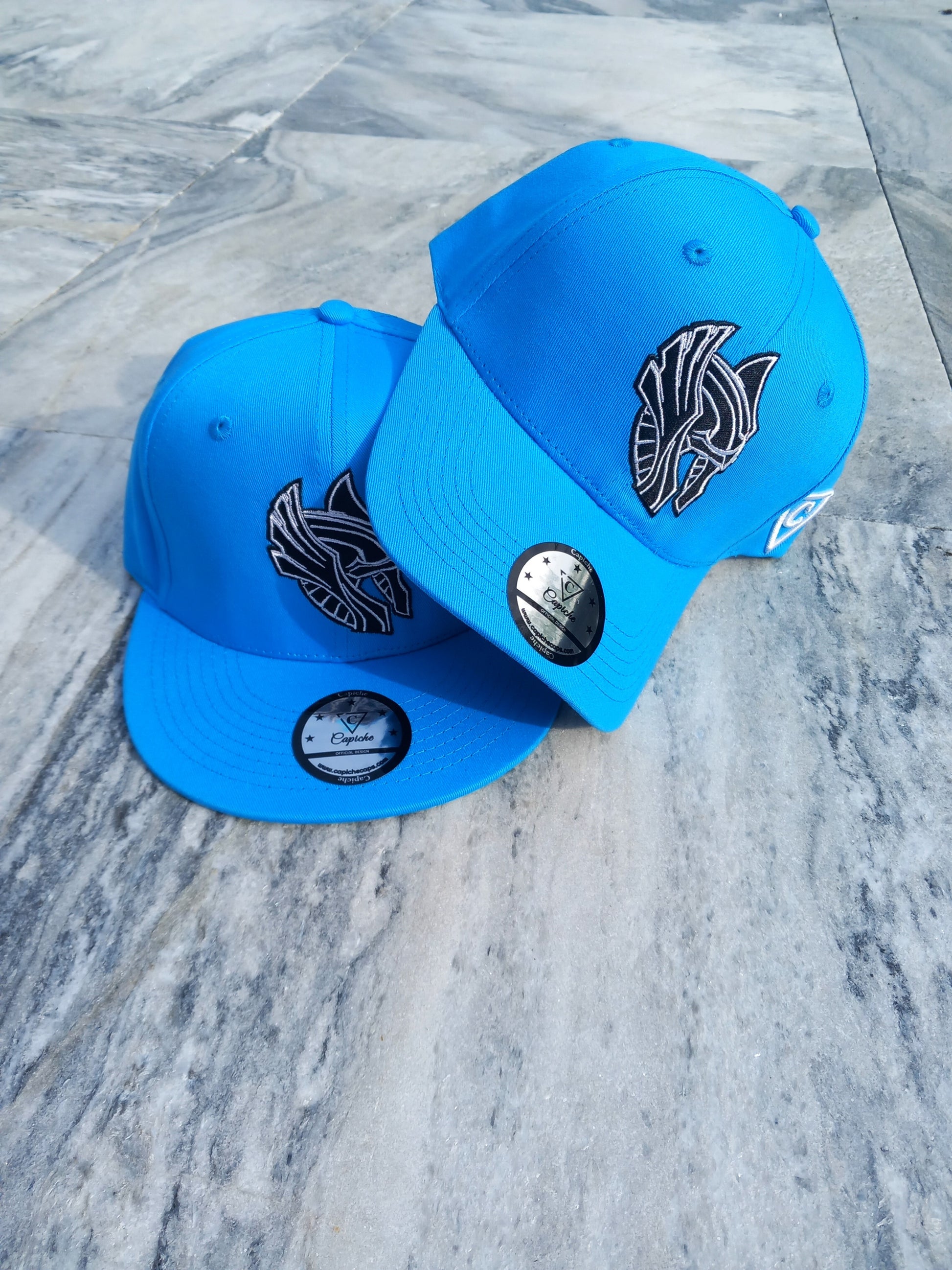 Njord Curved Baseball Cap - Blue - Capiche Caps Norse Mythology